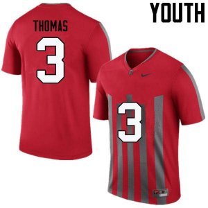 NCAA Ohio State Buckeyes Youth #3 Michael Thomas Throwback Nike Football College Jersey QHJ2345CQ